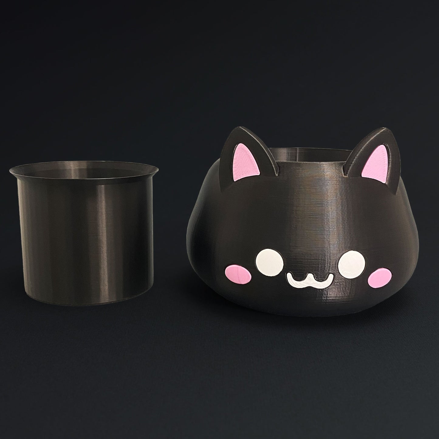 Pflanztopfs - 3D-gedruckt Happy Cat Pflanzgefäß für Plants, Flowers und Sukkulentes. Ideal für Wohnaccessoire. - Plexiwire 3D