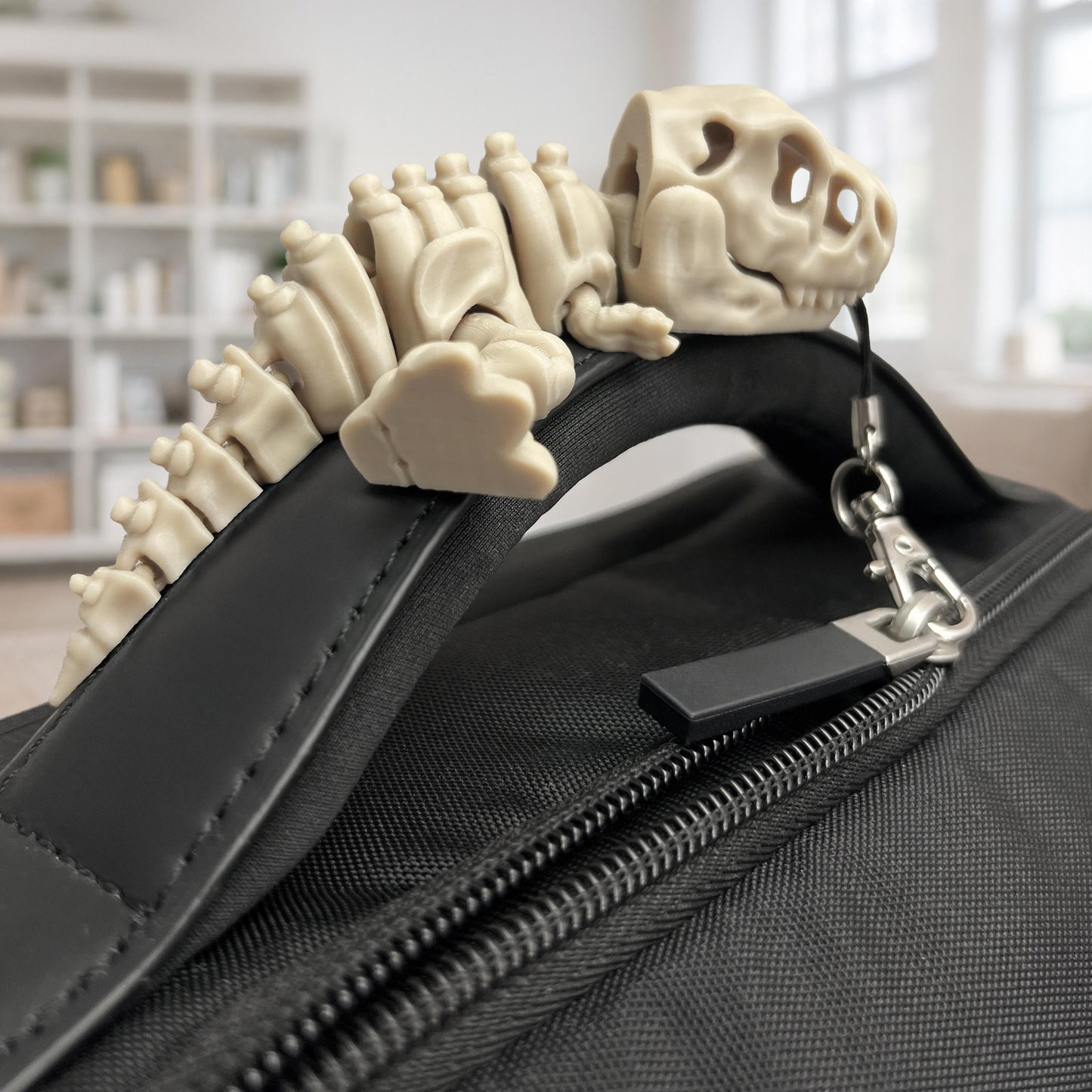T-Rex-Skelett-Schlüsselanhänger Beweglich Dinosaurier Toy Bone Style Rucksackanhänger Geschenk - Plexiwire 3D Drucke
