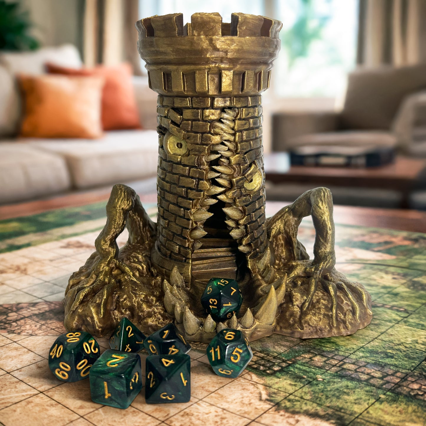 Mimic Dice Tower Hand Painted