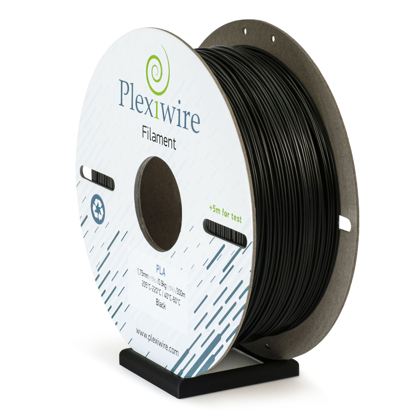 Plexiwire PLA black 1.75mm spool 300m 900g