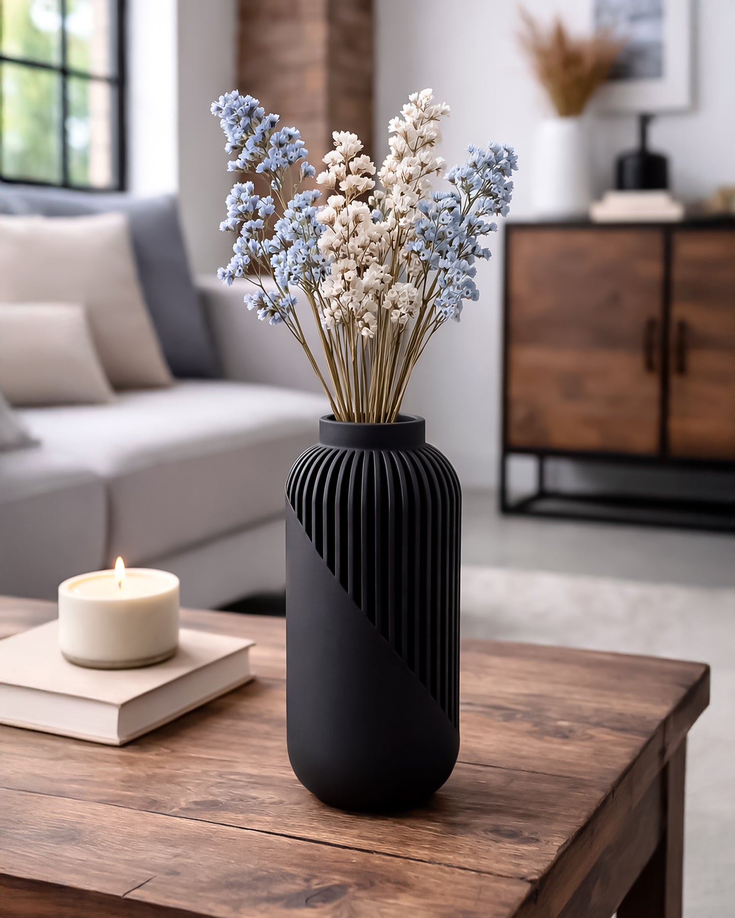 Linea 3D Printed Vase – Modern Minimalist Decor