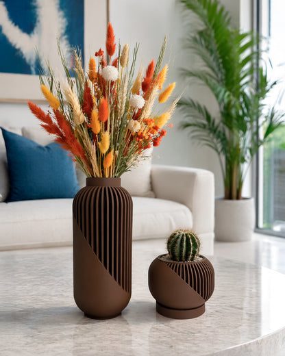 Linea Set – Modern Minimalist Vase & Planter