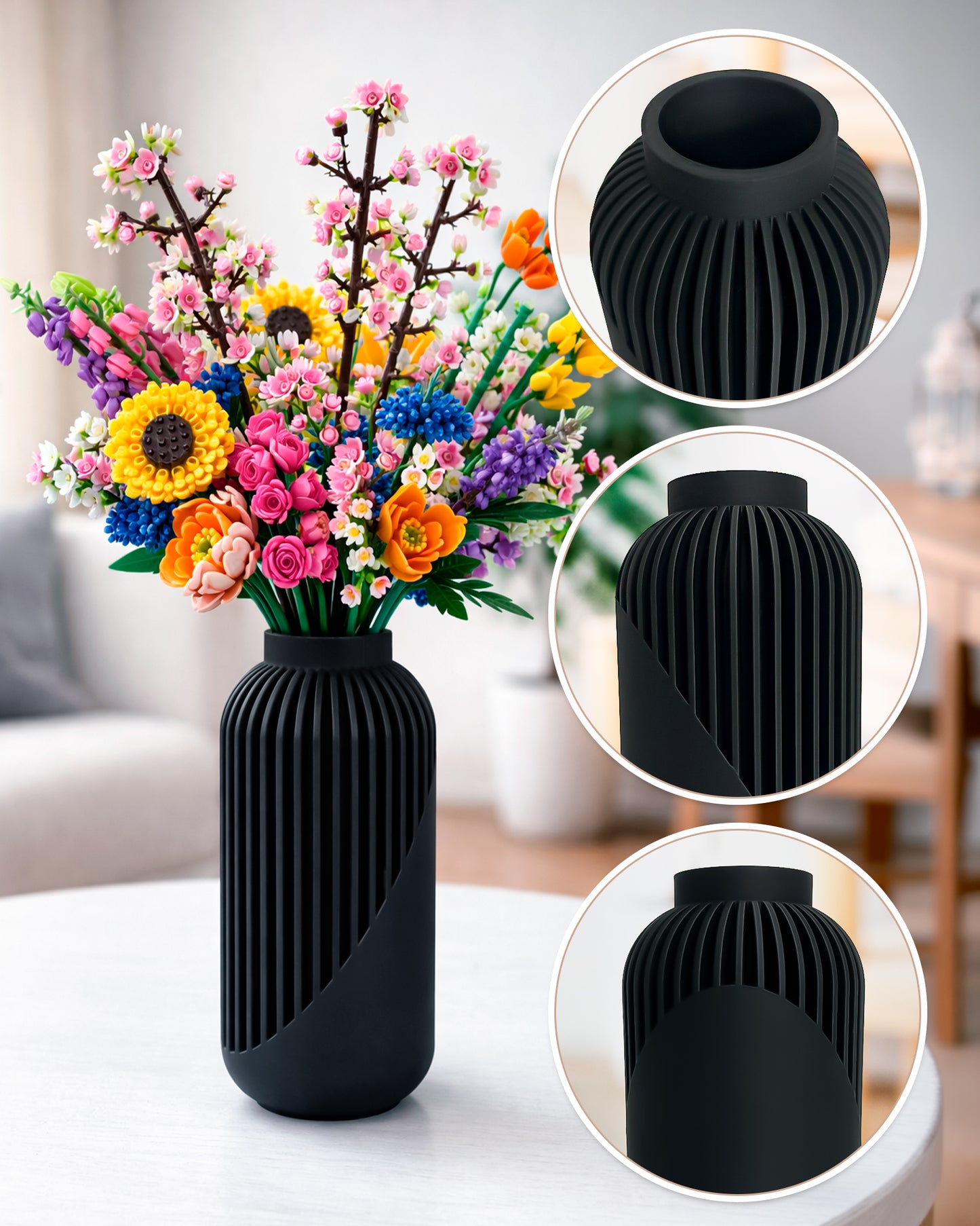 Linea 3D Printed Vase – Modern Minimalist Decor