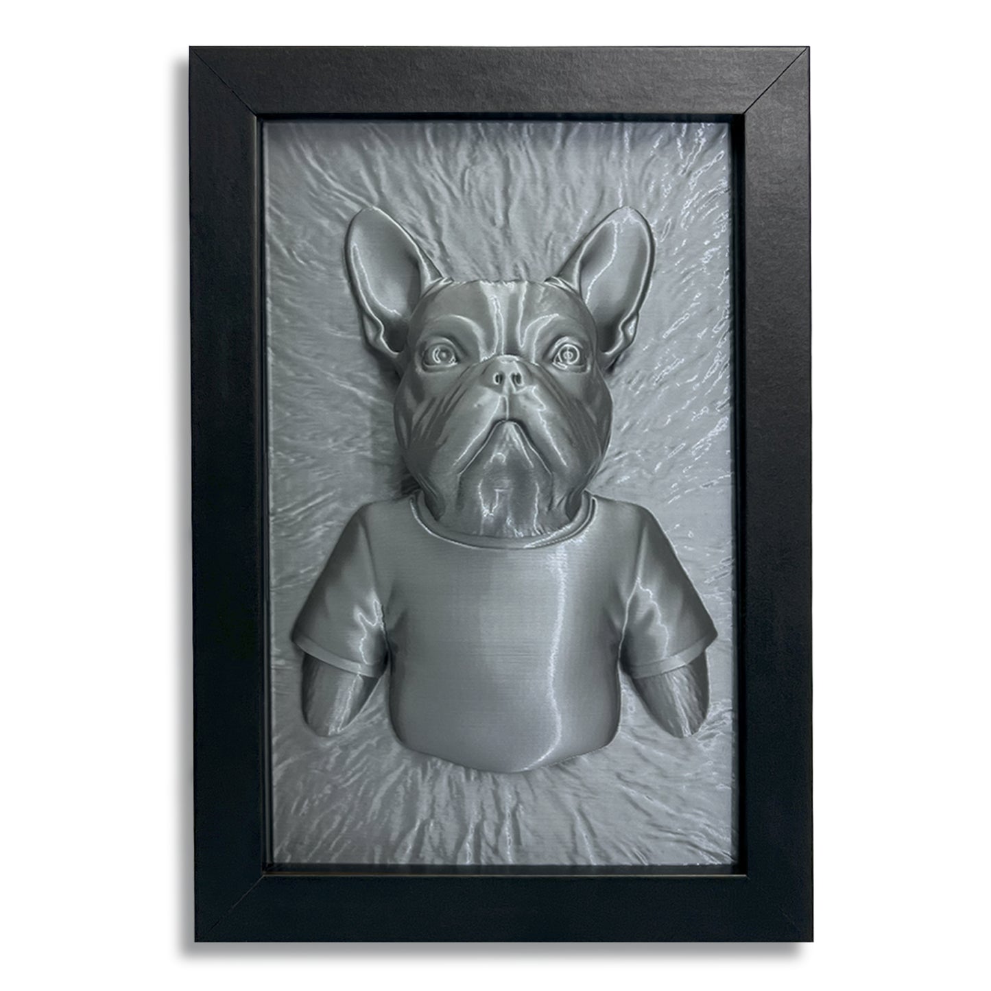 Französische Bulldogge 3D-Wandkunst – Geschenk für Hundeliebhaber