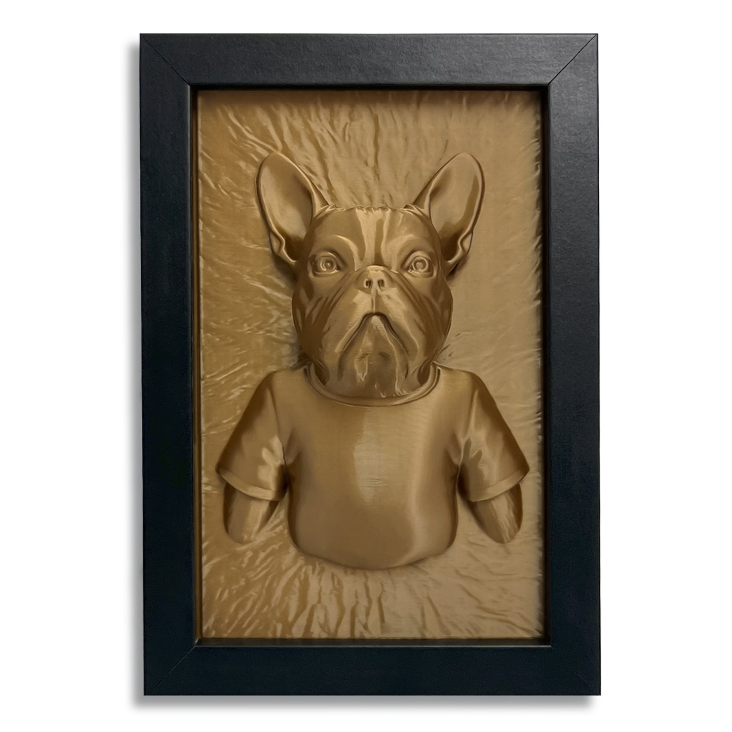 Französische Bulldogge 3D-Wandkunst – Geschenk für Hundeliebhaber