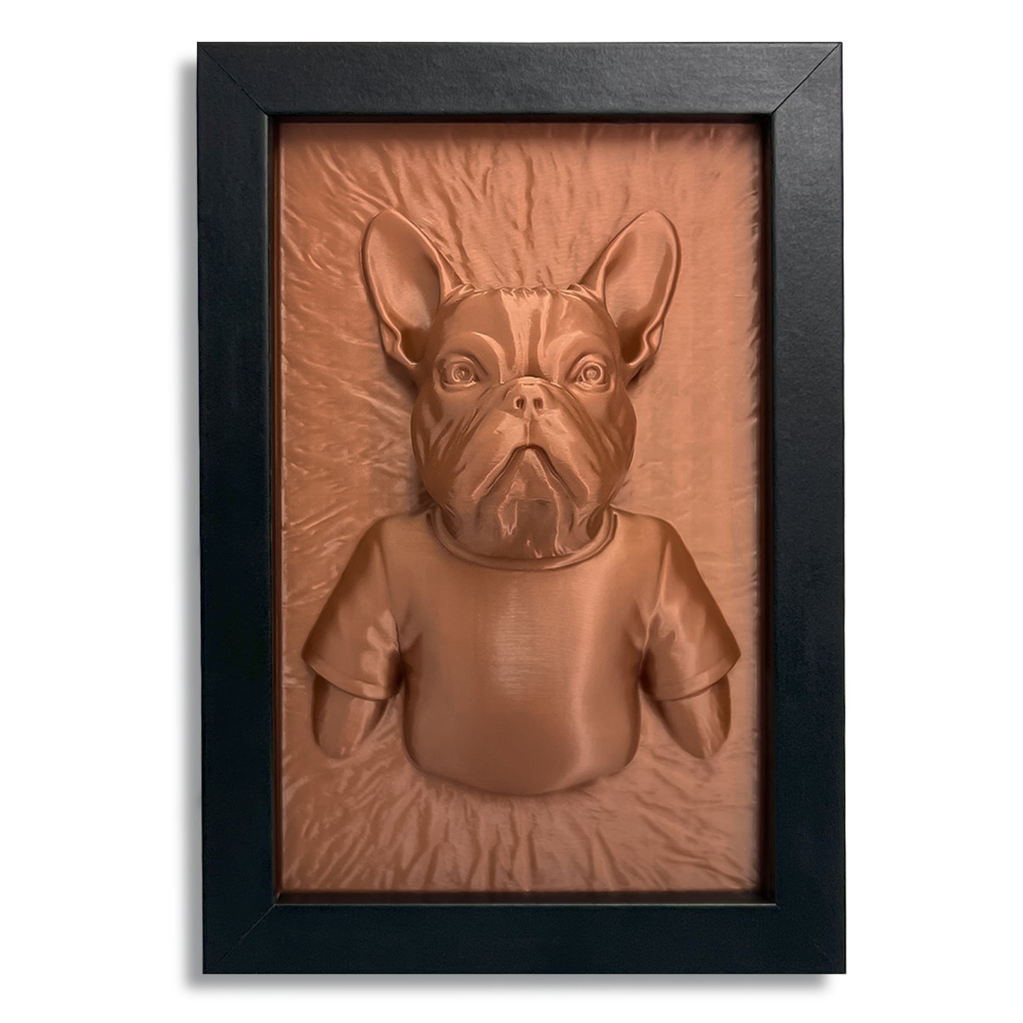 Französische Bulldogge 3D-Wandkunst – Geschenk für Hundeliebhaber