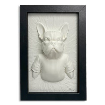 Französische Bulldogge 3D-Wandkunst – Geschenk für Hundeliebhaber