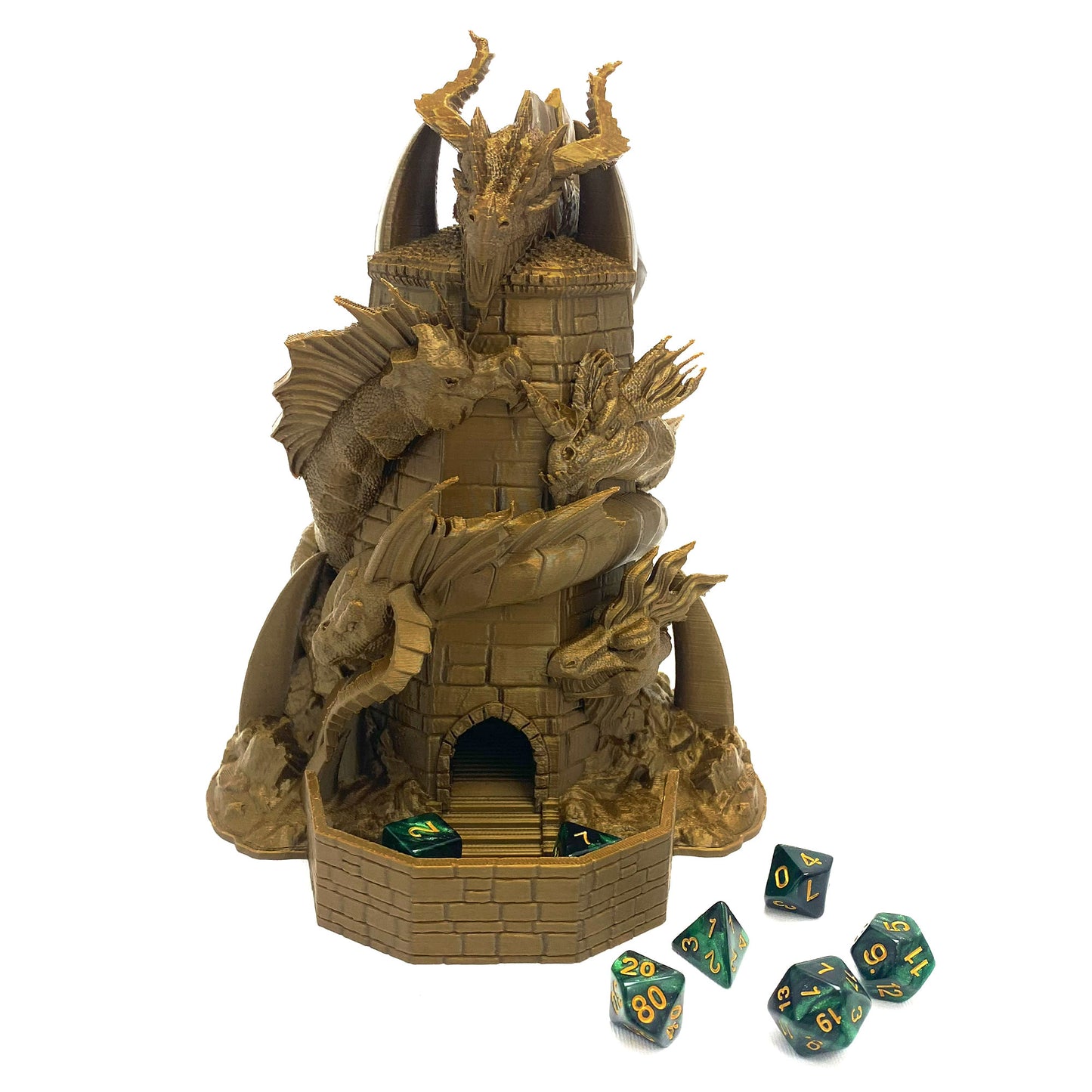 Tiamat Dice Tower Bronze