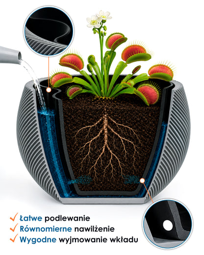 Self-Watering Planter AQUA ZEN for Indoor Plants