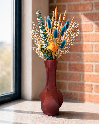 Faceta Vase – Modern Geometric Decorative Vase for Dried Flowers