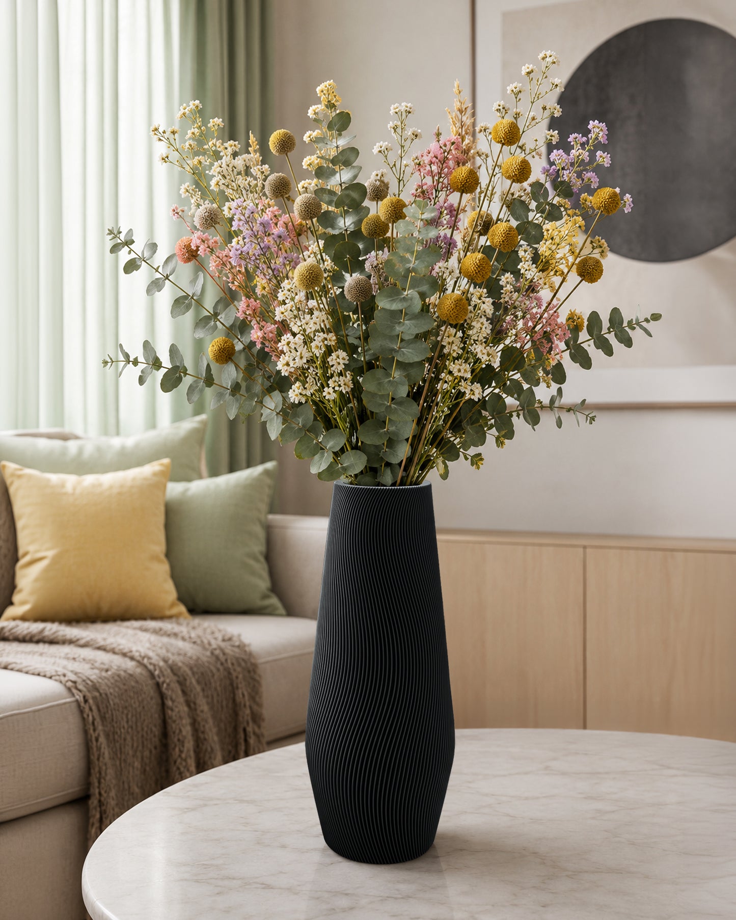 Modern Decorative Vase for Dried Flowers AQUA ZEN – 25 cm