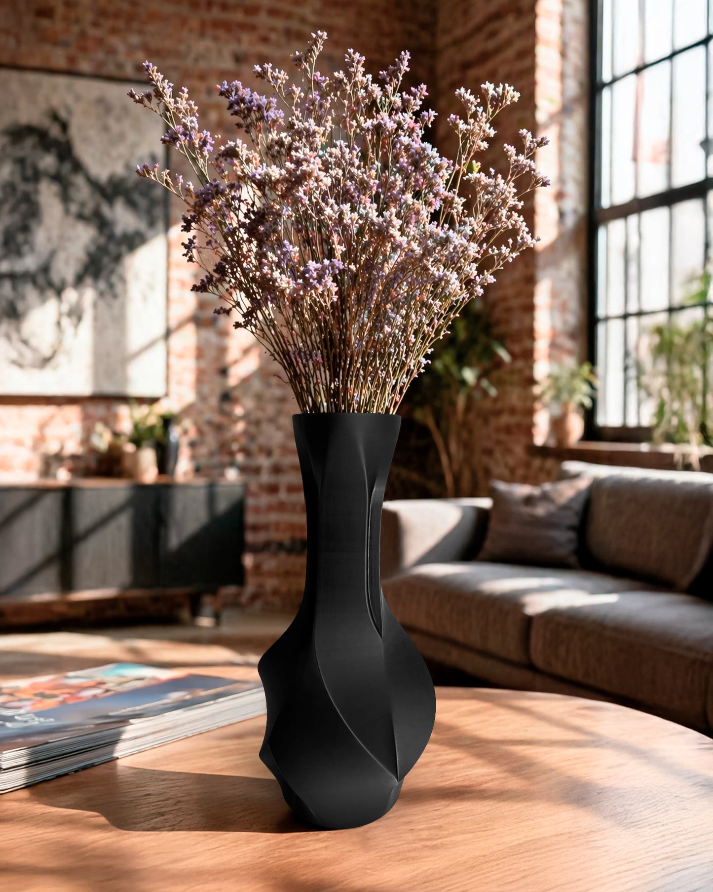 Faceta Vase – Modern Geometric Decorative Vase for Dried Flowers