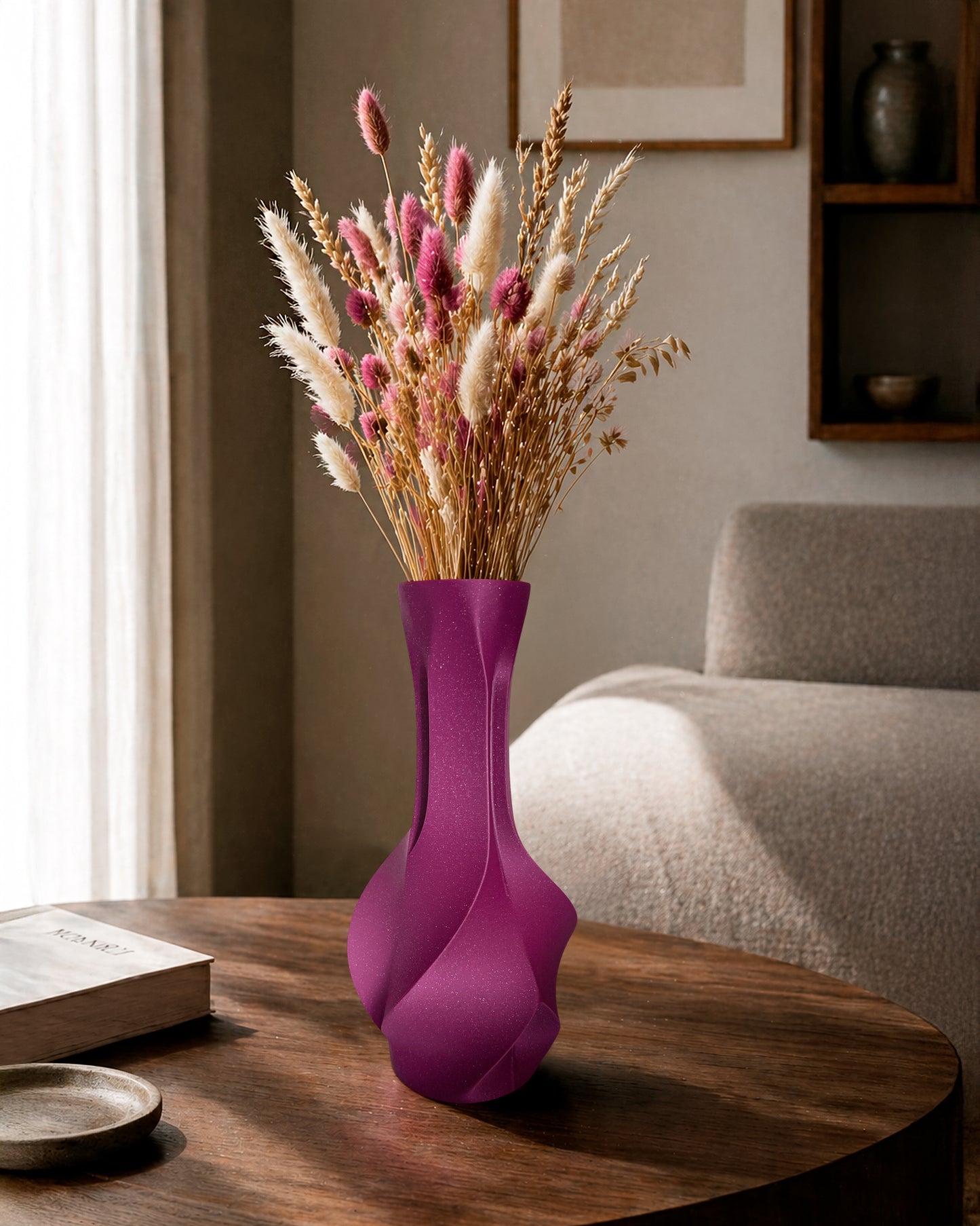 Faceta Vase – Modern Geometric Decorative Vase for Dried Flowers