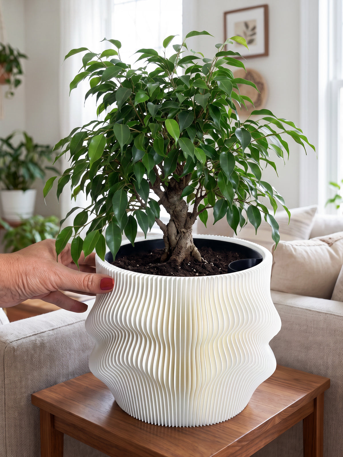 Selbstbewässernder Blumentopf AQUA FLOW für Zimmerpflanzen