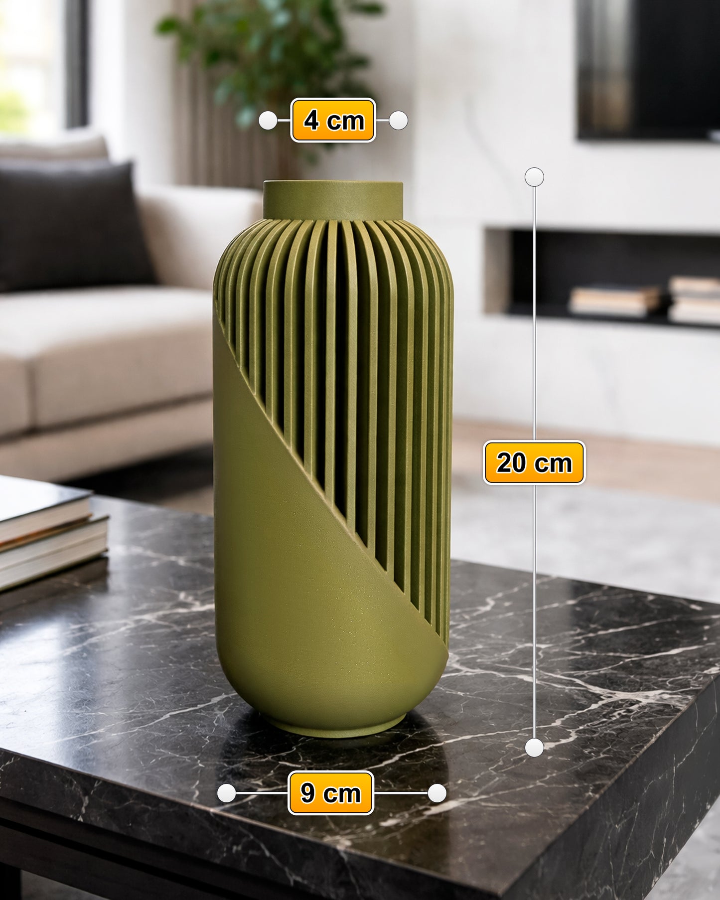 Linea 3D Printed Vase – Modern Minimalist Decor