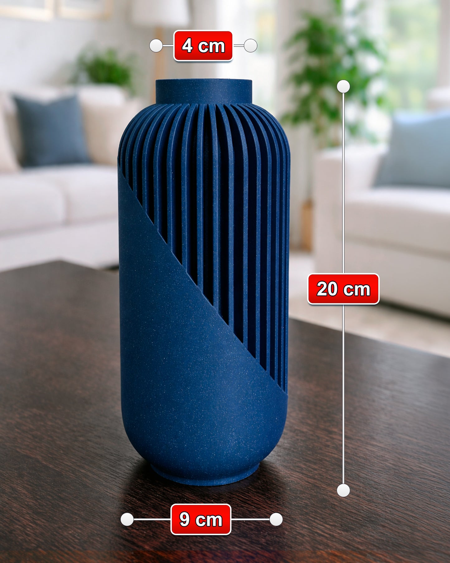 Linea 3D Printed Vase – Modern Minimalist Decor