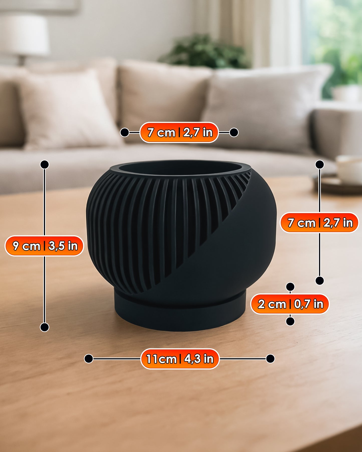 Linea Set – Modern Minimalist Vase & Planter