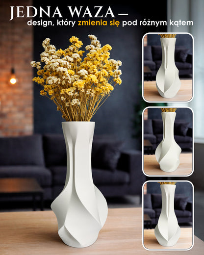 Faceta Vase – Modern Geometric Decorative Vase for Dried Flowers
