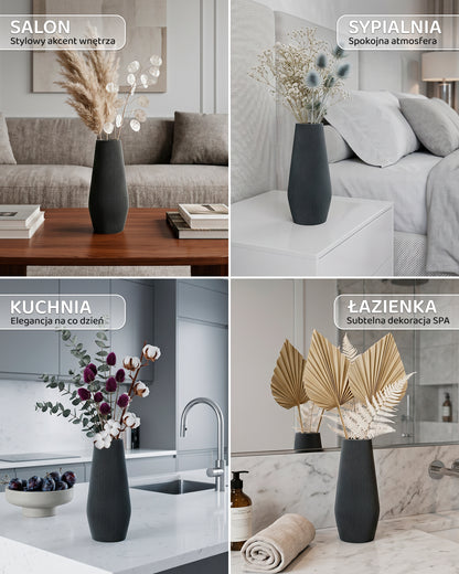 Modern Decorative Vase for Dried Flowers AQUA ZEN – 25 cm