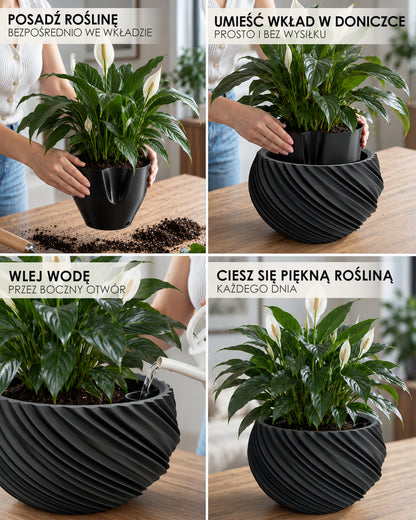AQUA VENUS – Decorative Self-Watering Planter for Indoor Plants M / L