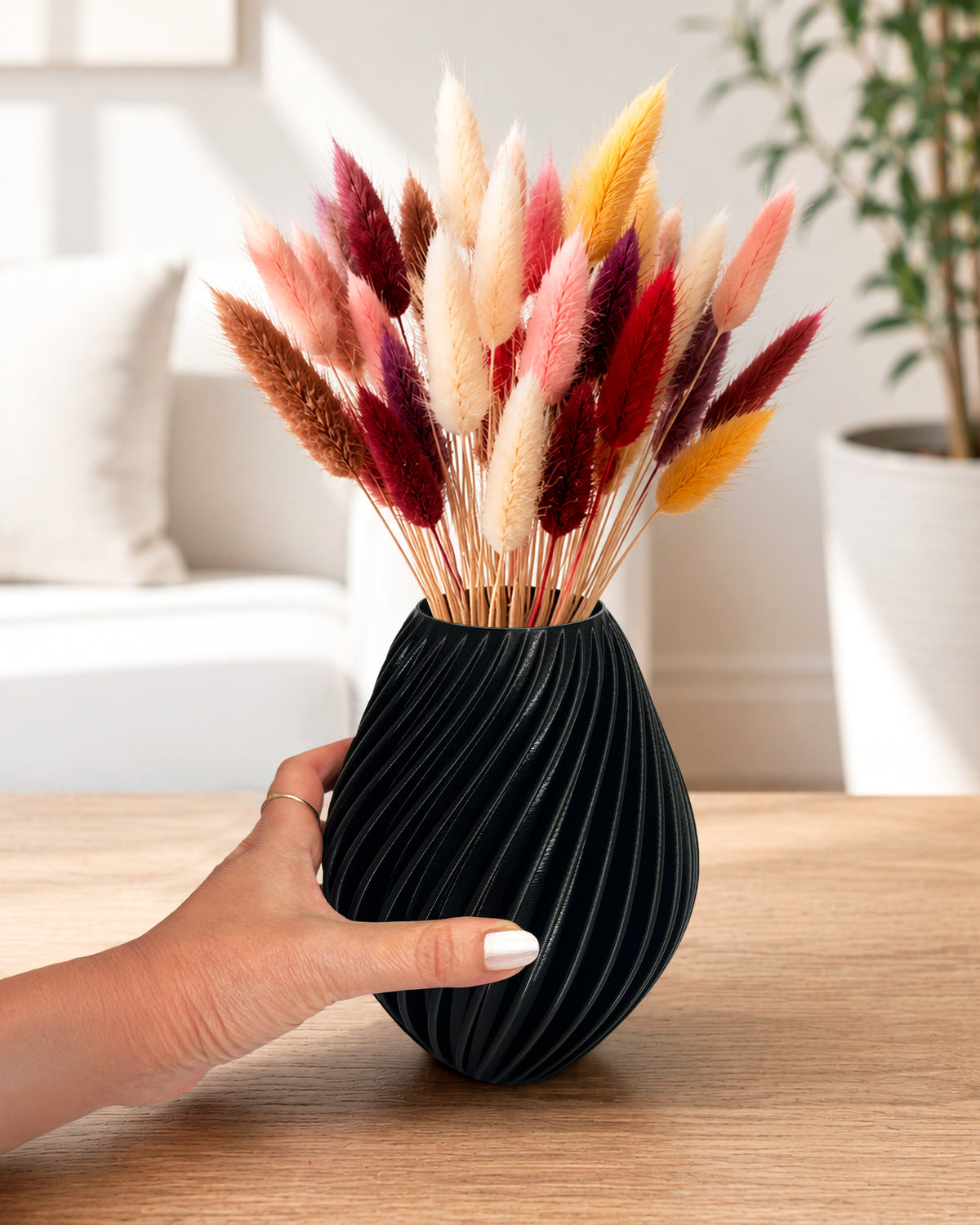 Modern Decorative Vase for Dried Flowers SPIRA – 18 cm