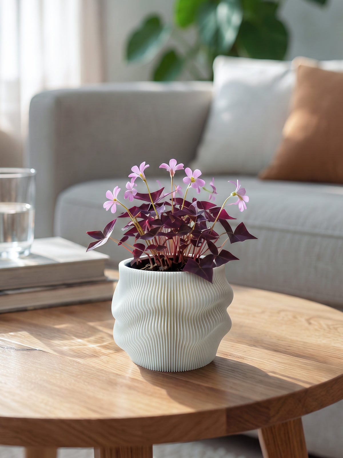 Selbstbewässernder Blumentopf AQUA FLOW für Zimmerpflanzen