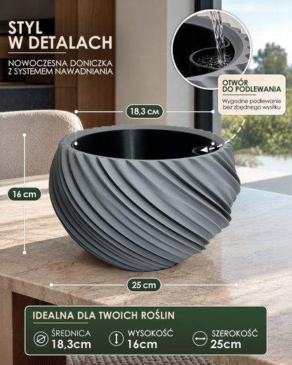 AQUA VENUS – Decorative Self-Watering Planter for Indoor Plants M / L