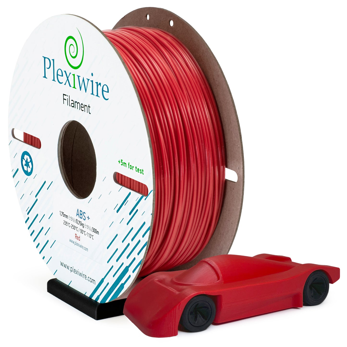 ABS+ Red 1,75mm 750g/300m