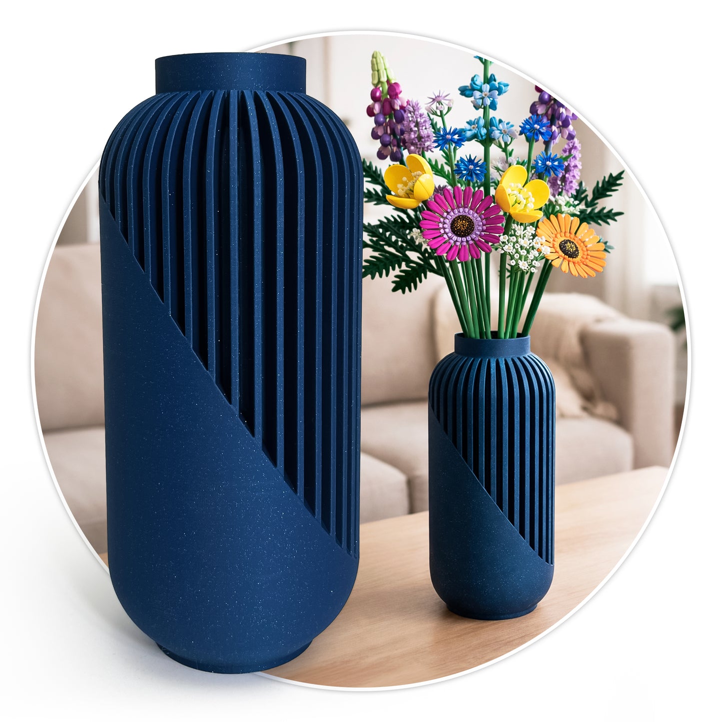 Linea 3D Printed Vase – Modern Minimalist Decor