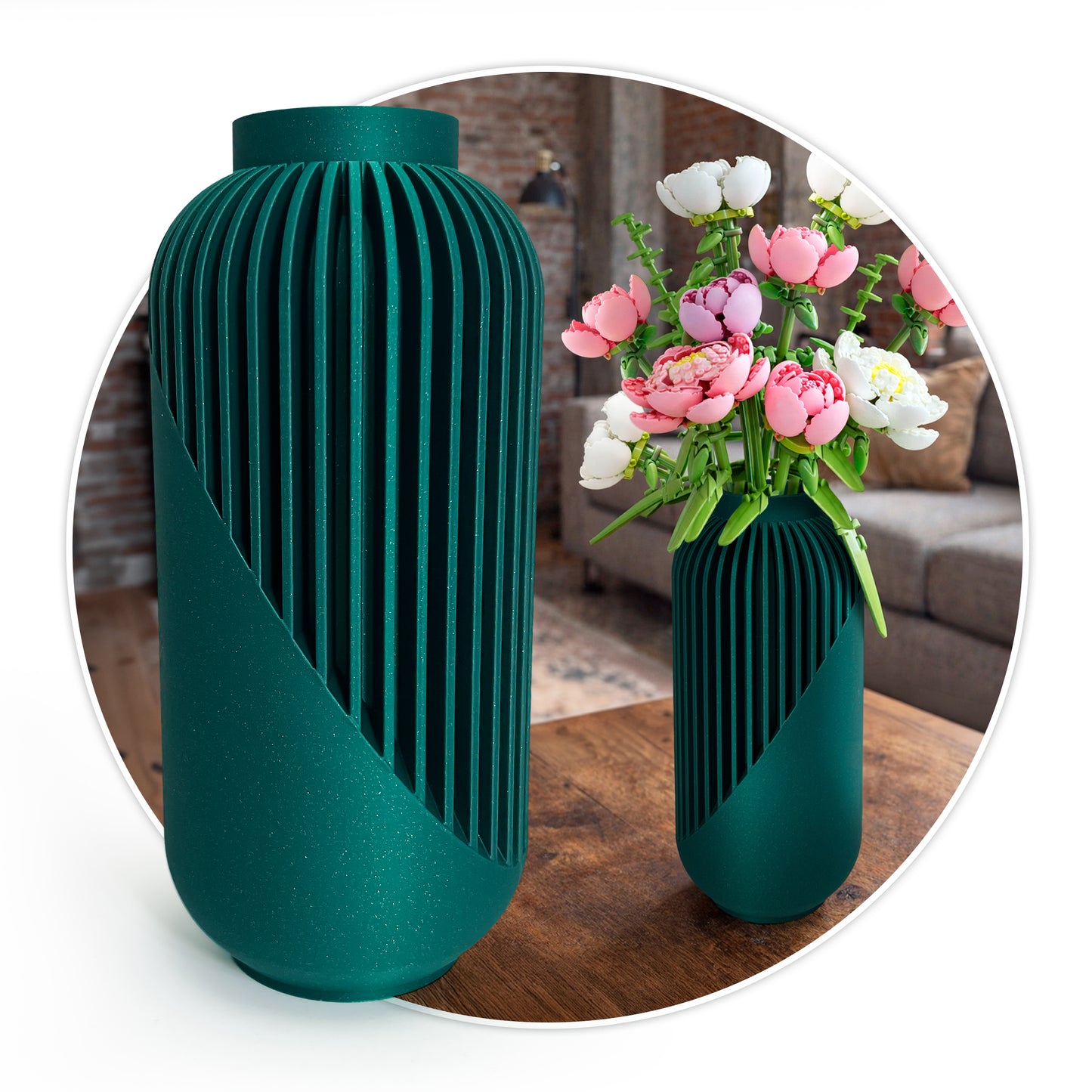Linea 3D Printed Vase – Modern Minimalist Decor