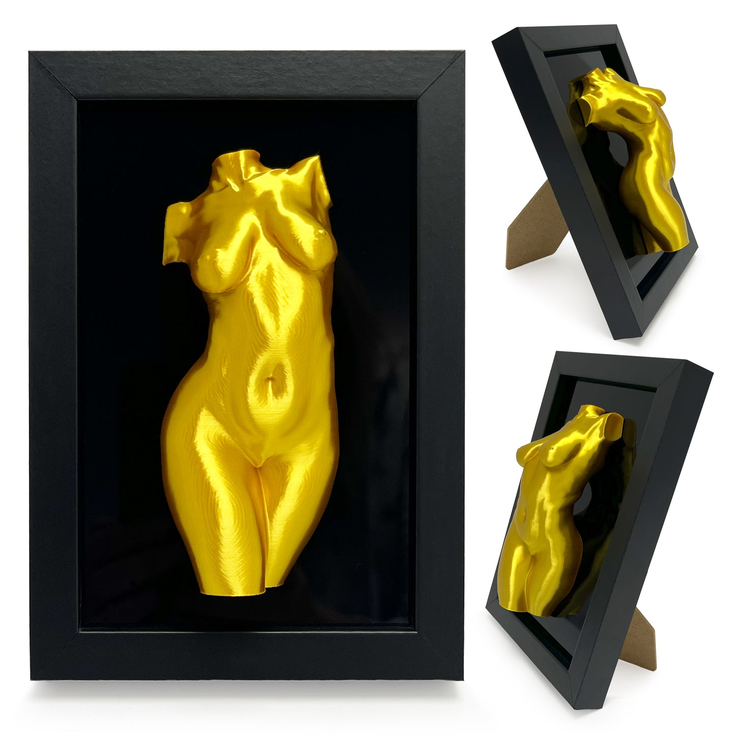Kobieca sylwetka 3D w ramie - nowoczesna dekoracja ścienna do sypialni