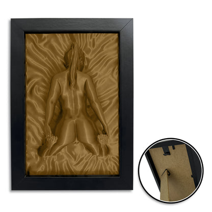 Erotic Wall Art – Naked Woman 3D Sculpture, Modern Erotic Decor, Nude Female Artwork for Bedroom or Living Room