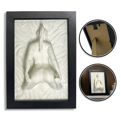 Erotic Wall Art – Naked Woman 3D Sculpture, Modern Erotic Decor, Nude Female Artwork for Bedroom or Living Room