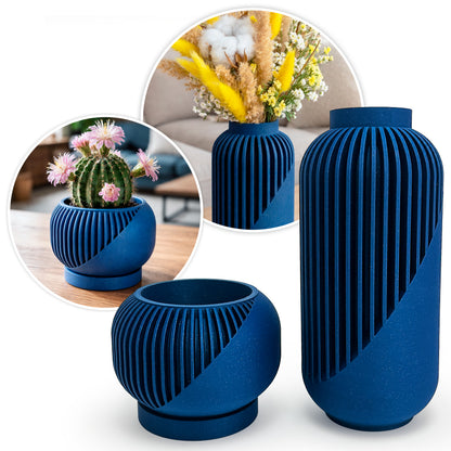 Linea Set – Modern Minimalist Vase & Planter