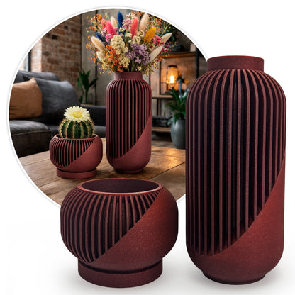 Linea Set – Modern Minimalist Vase & Planter