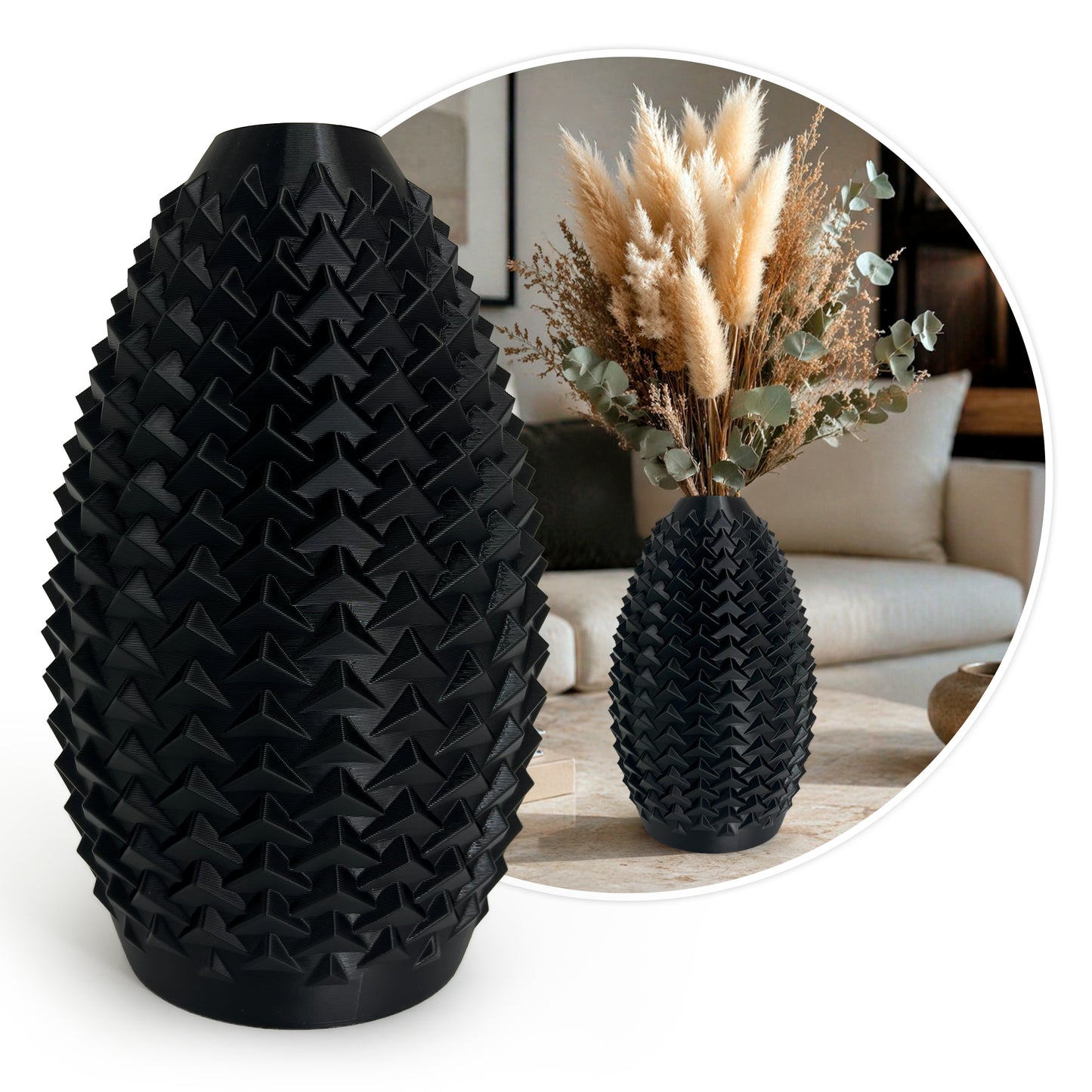 Aura Vase – Modern Minimalist Decorative Vase for Dried Flowers