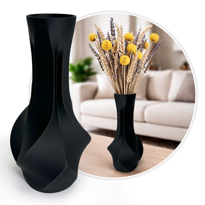 Faceta Vase – Modern Geometric Decorative Vase for Dried Flowers