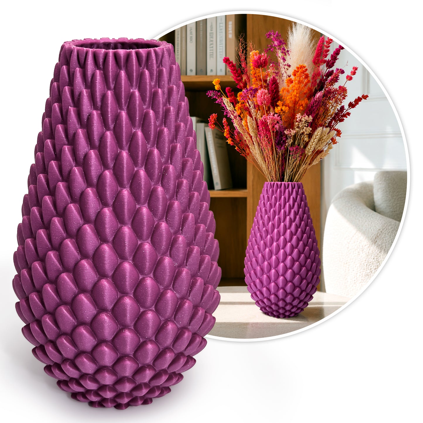 Modern Decorative Vase for Dried Flowers SCALA – 20 cm