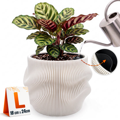 Selbstbewässernder Blumentopf AQUA FLOW für Zimmerpflanzen