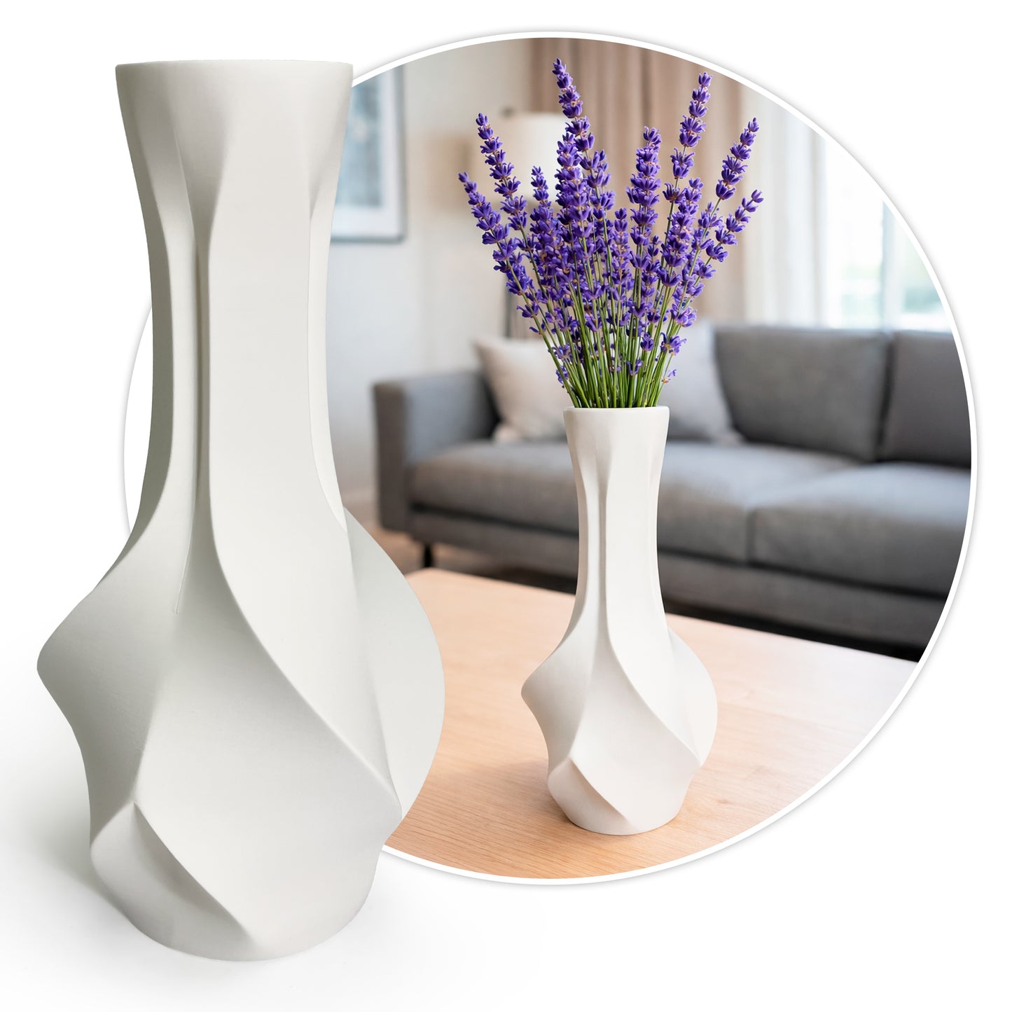 Faceta Vase – Modern Geometric Decorative Vase for Dried Flowers