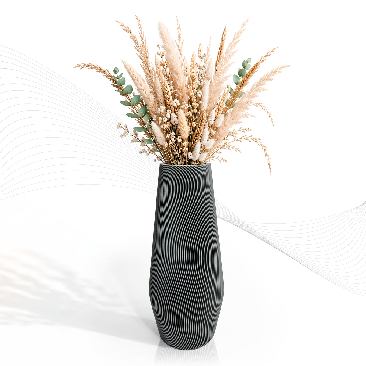 Modern Decorative Vase for Dried Flowers AQUA ZEN – 25 cm