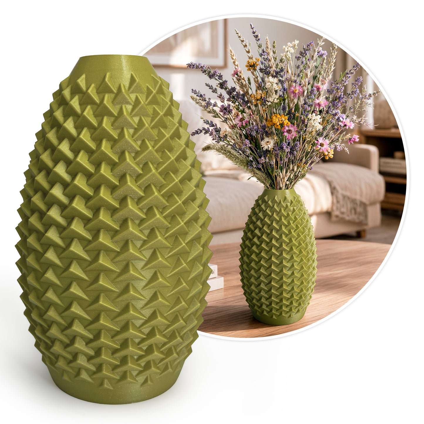 Aura Vase – Modern Minimalist Decorative Vase for Dried Flowers