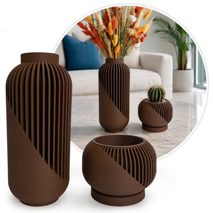 Linea Set – Modern Minimalist Vase & Planter