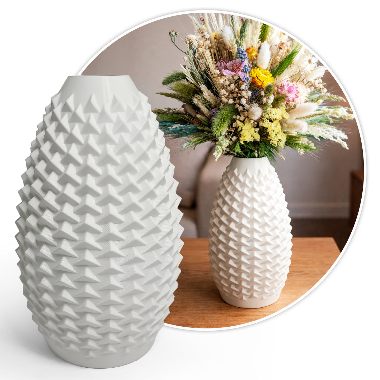 Aura Vase – Modern Minimalist Decorative Vase for Dried Flowers