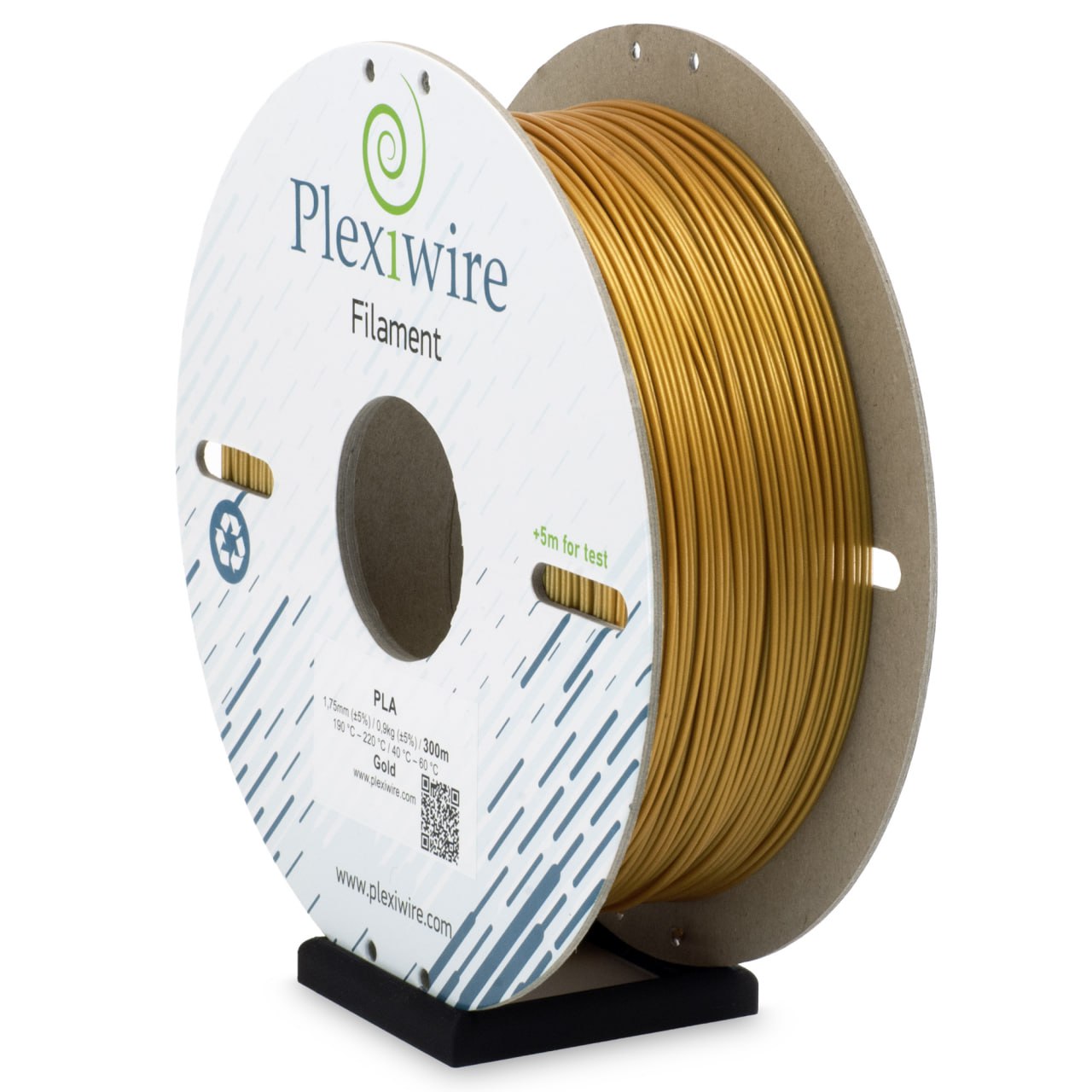 Gold PLA filament Plexiwire 1.75 mm — high-quality 3D printing plastic