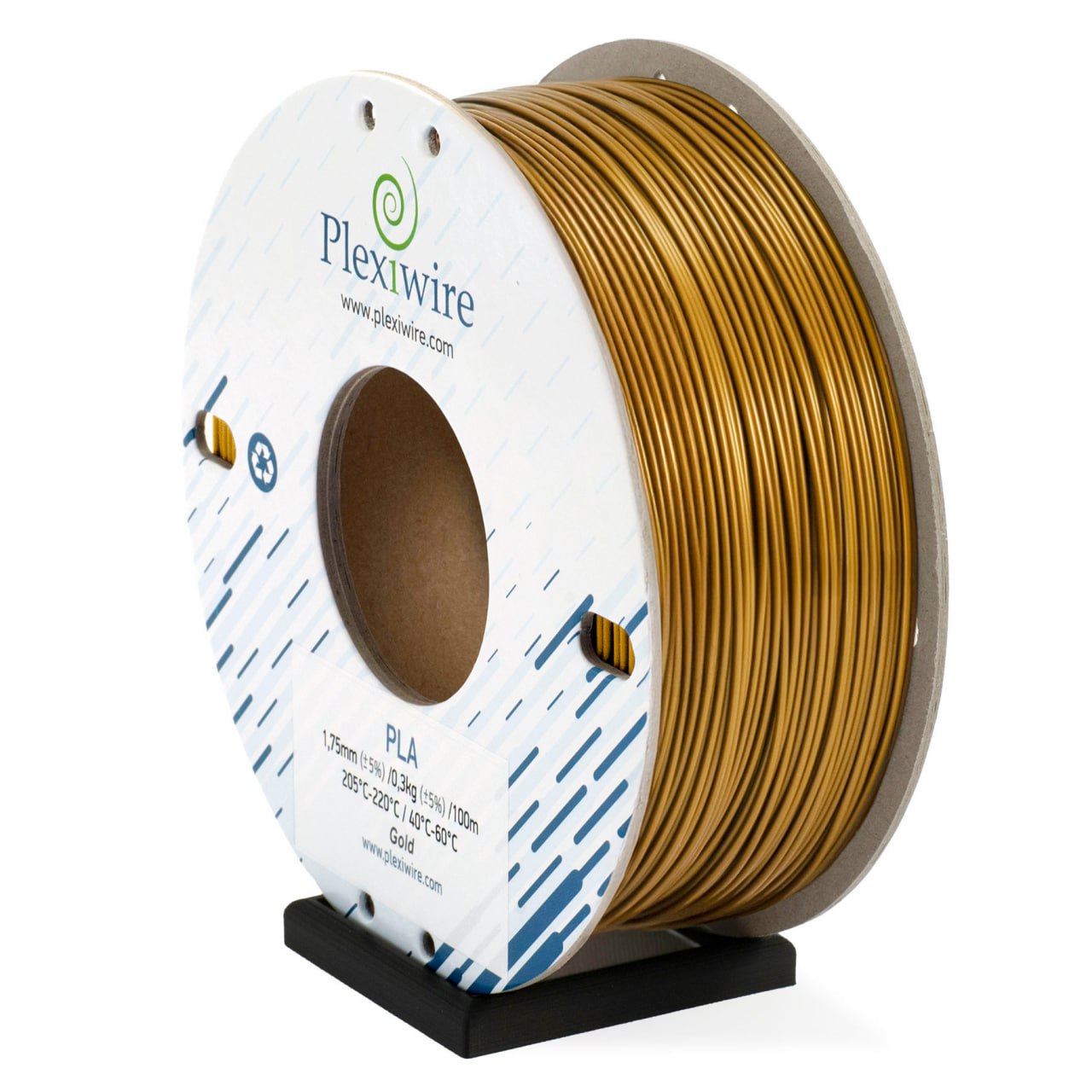 Gold PLA filament Plexiwire 1.75 mm — high-quality 3D printing plastic