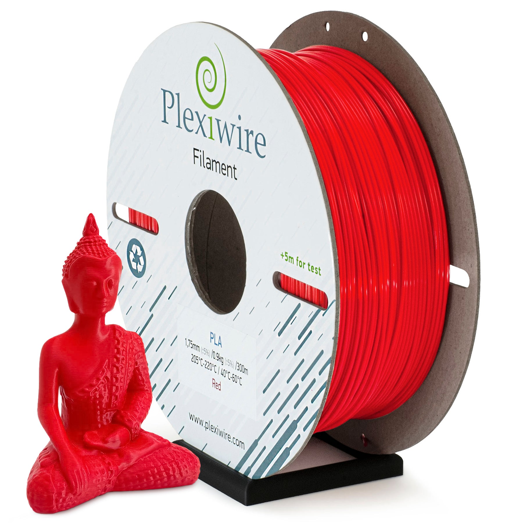 Red PLA filament Plexiwire 1.75 mm — high-quality 3D printing plastic