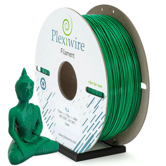 Green PLA filament Plexiwire 1.75 mm — high-quality 3D printing plastic