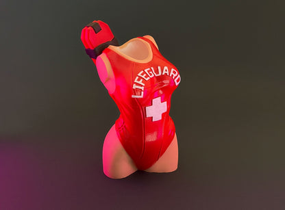 Lifeguard Body Vase - Unique 3D Printed Vase Gift for Him. Christmas gift for men, valentines day gift for him