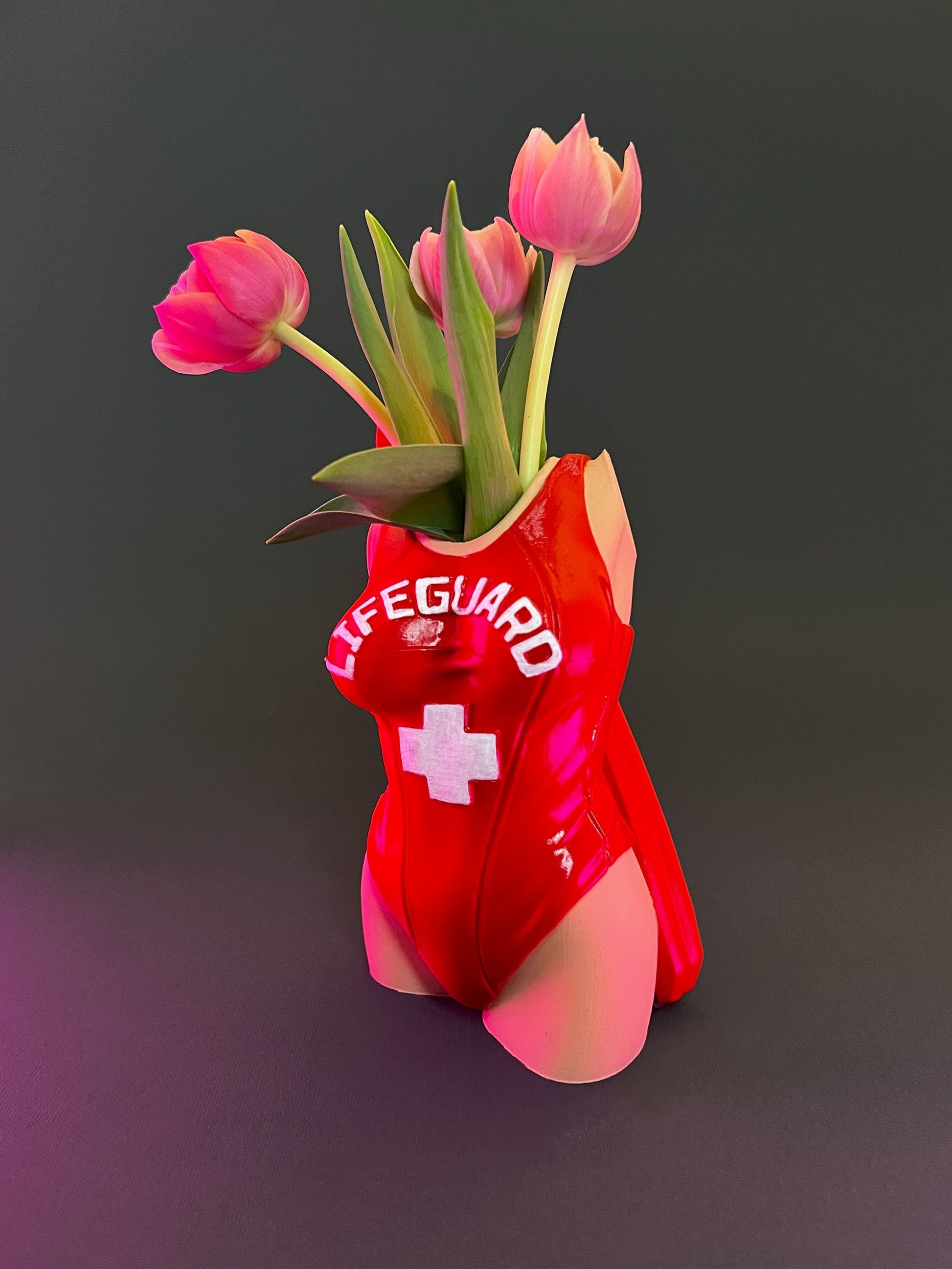 Lifeguard Body Vase - Unique 3D Printed Vase Gift for Him. Christmas gift for men, valentines day gift for him